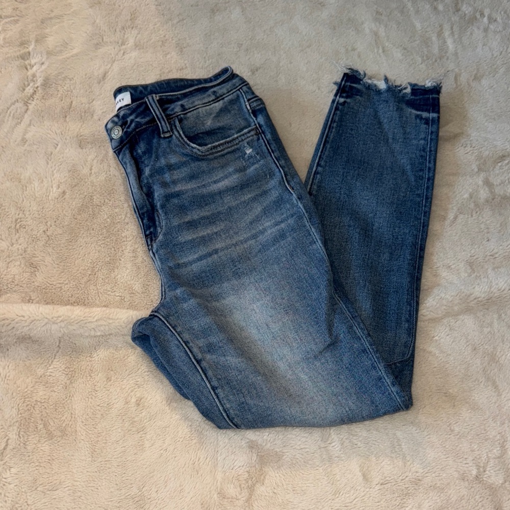 Flying Monkey Distressed Blue Skinny Jeans